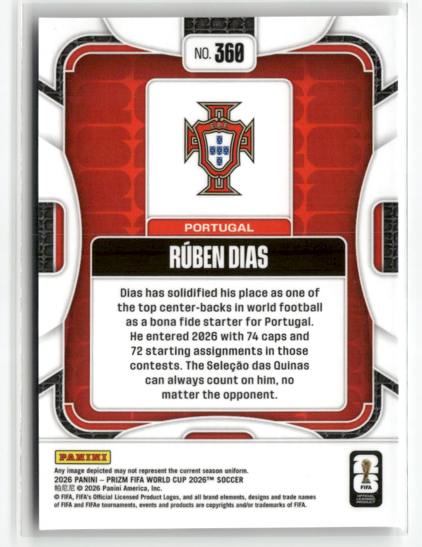 2026 Panini Prizm FIFA World Cup #360 Ruben Dias