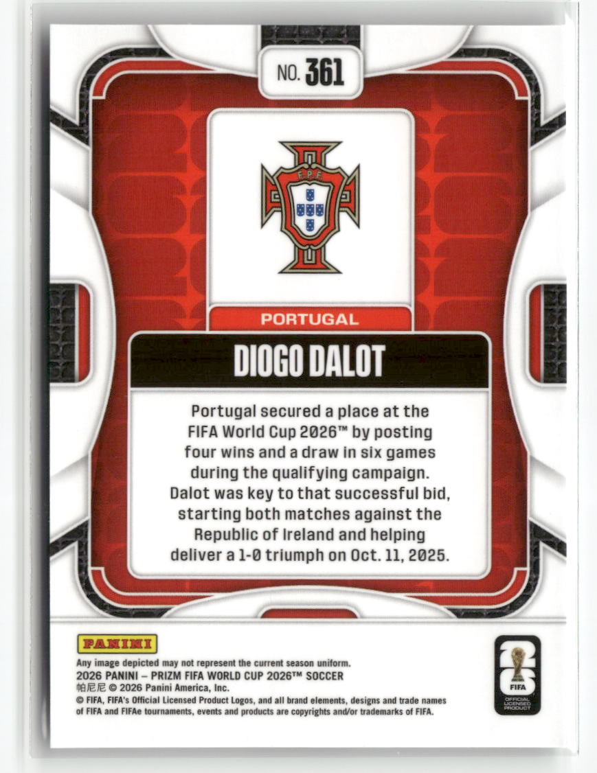 2026 Panini Prizm FIFA World Cup #361 Diogo Dalot