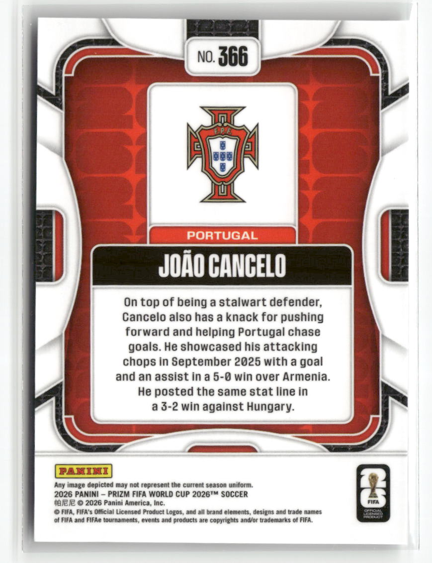 2026 Panini Prizm FIFA World Cup #366 Joao Cancelo