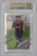 2020-21 Topps Chrome UEFA Champions League #1 Lionel Messi BGS 9.5 Gem Mint
